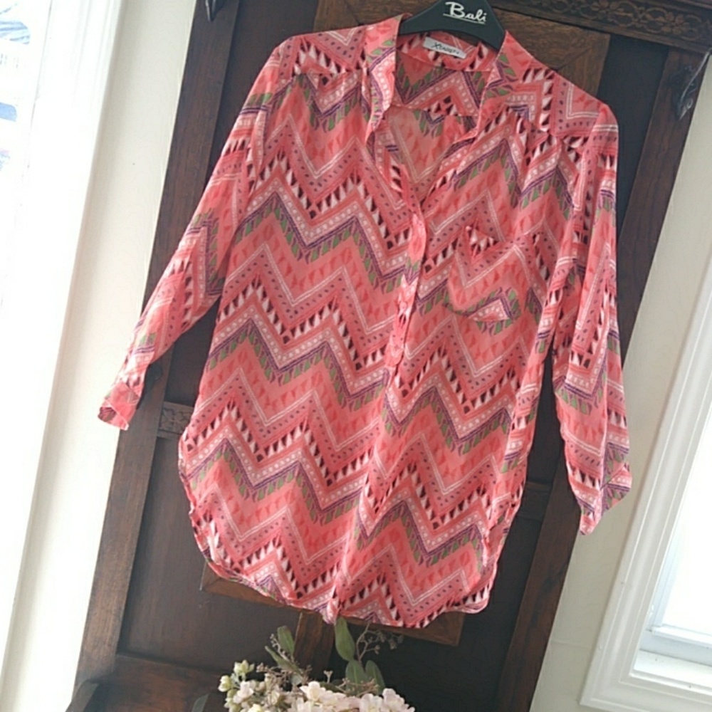 Xtaren sheer blouse